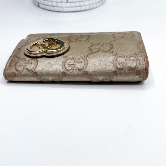 Gucci Lovely Heart Ssima GG Logo Leather 6 Ring Key Case Pre-Loved Pre-Owned - Picture 6 of 15